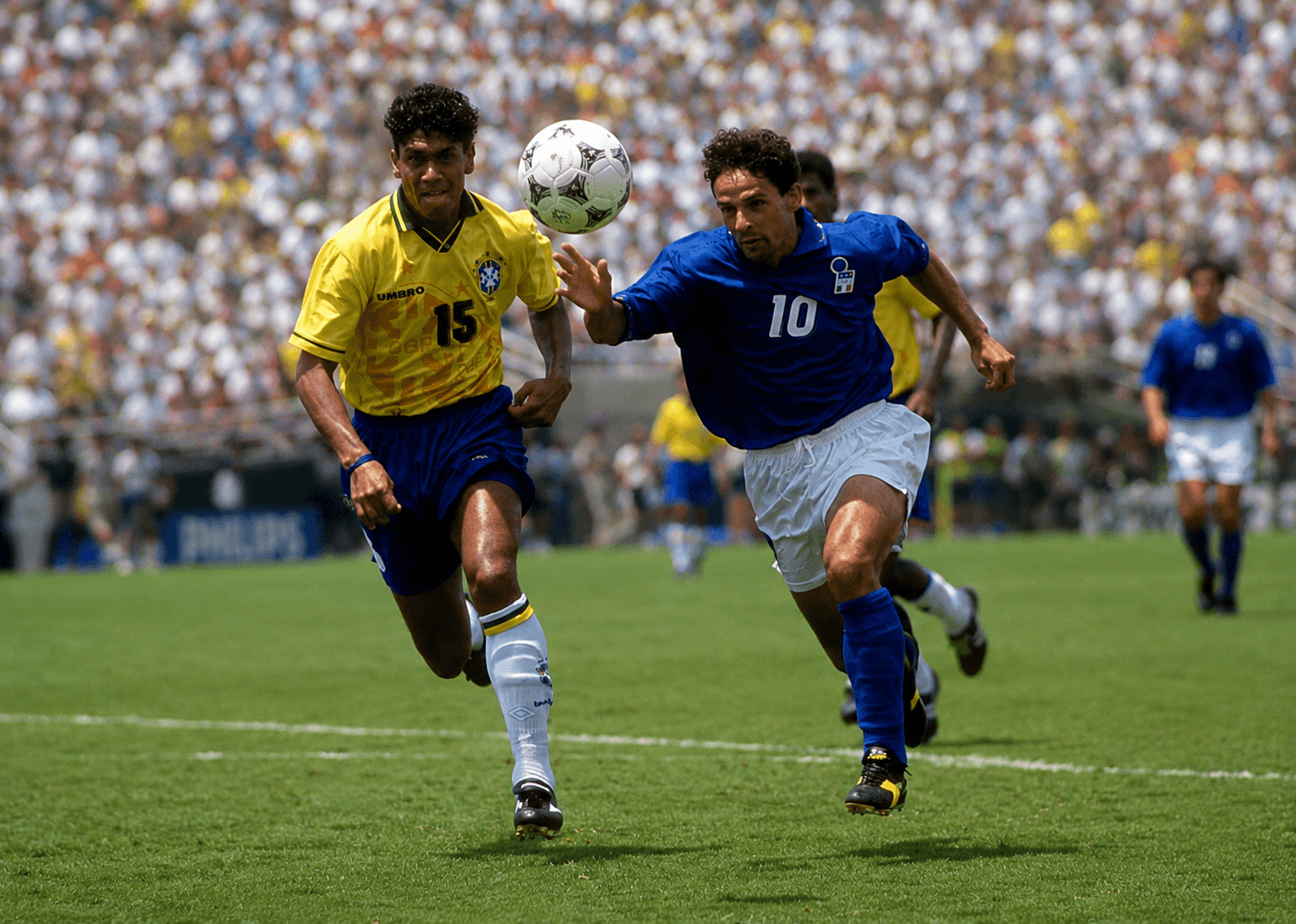 Roberto Baggio con la maglia della Nazionale
